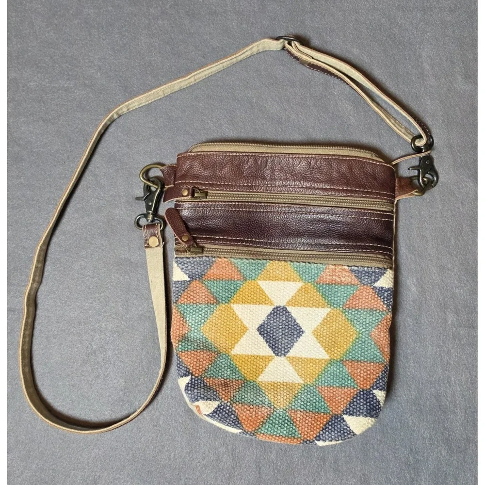 Myra Crossbody Bag Geometric Print Purse